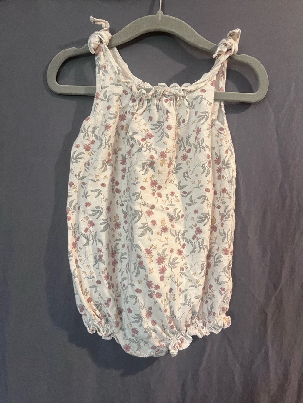 Rylee + Cru Cream Floral Baby Romper